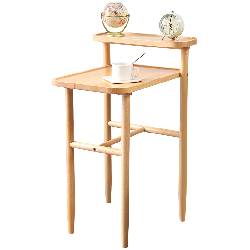 香木语 实木边几沙发边桌北欧轻奢小茶几现代简约客厅多功能角几 胡桃色