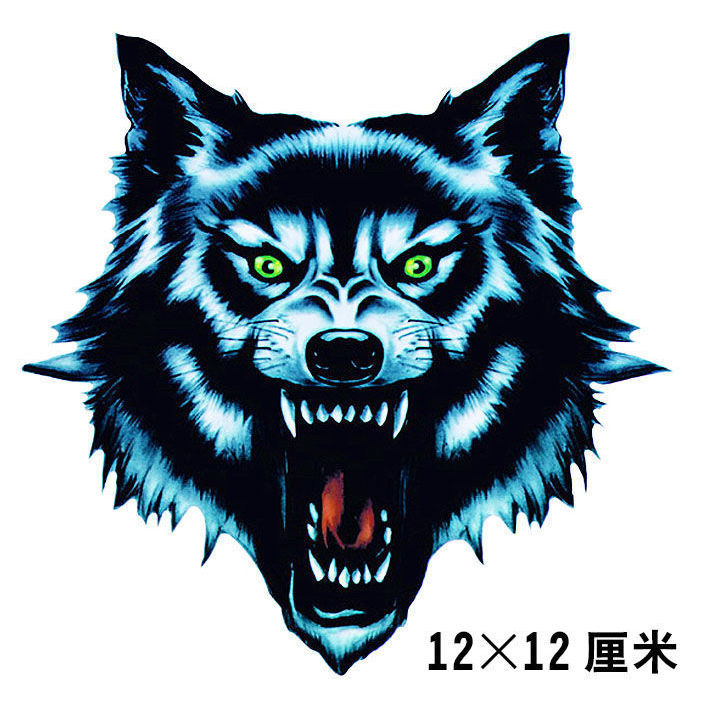 曼影(manying)反光霸气狼头汽车车贴个性装饰贴花划痕贴车身改装车贴