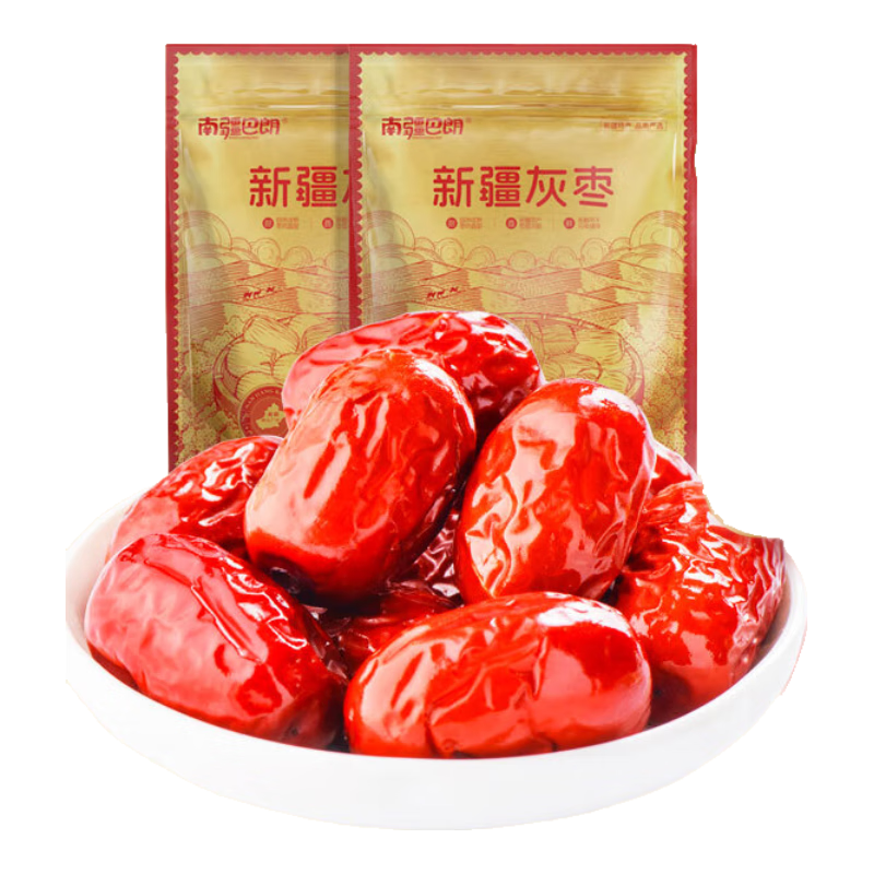 南疆巴朗 灰枣500g*2袋 新疆特产小红枣 煮粥吊干枣 13.9元(需领券、需凑单)