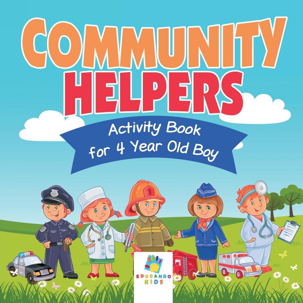 预售 按需印刷 community helpers activity book for 4 year old boy