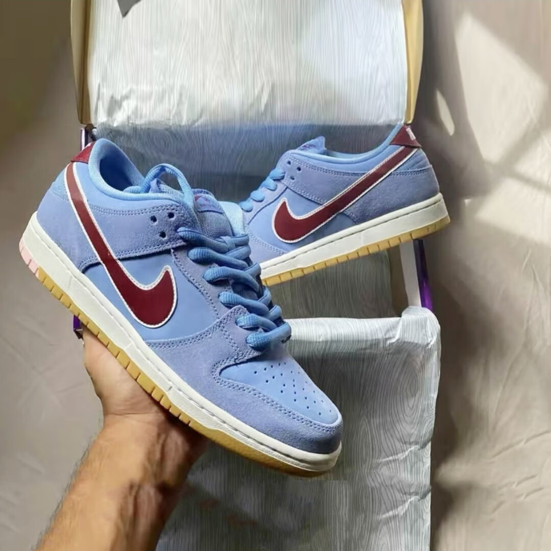 【官方旗舰】aj新款纯原dunksb蓝色泡泡糖费城人复古低帮男女情侣同款