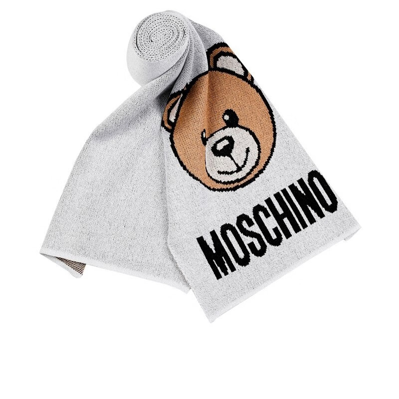 莫斯奇诺(moschino)围巾 男女通用混纺泰迪熊图案针织围巾 30666 m2