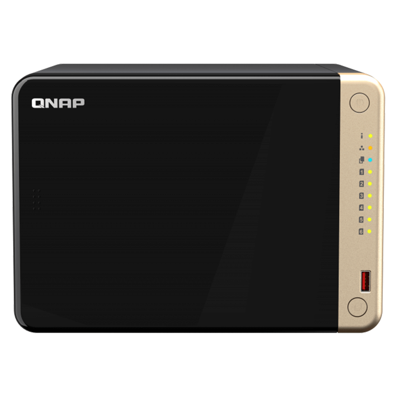 QNAP 威联通 TS-664 NAS存储 黑色（N5105、4GB）