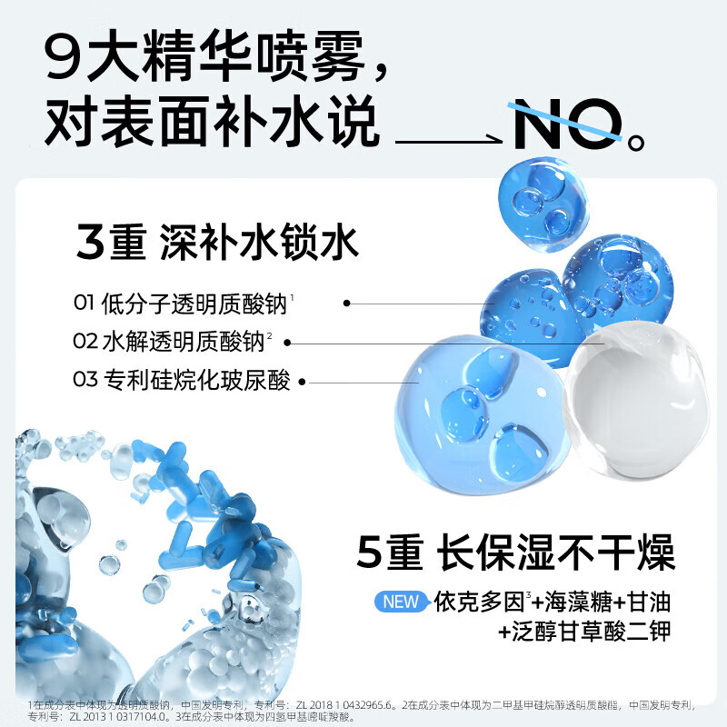 颐莲（RELLET）【新升级2.0】玻尿酸深层补水喷雾300ml（ 温和保湿 水润定妆 ）