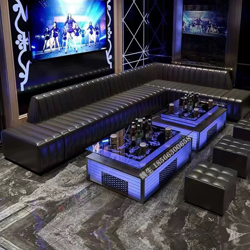 空梦ktv茶几酒吧发光桌子散台桌定制ktv沙发酒吧夜总会所别墅包厢靠墙