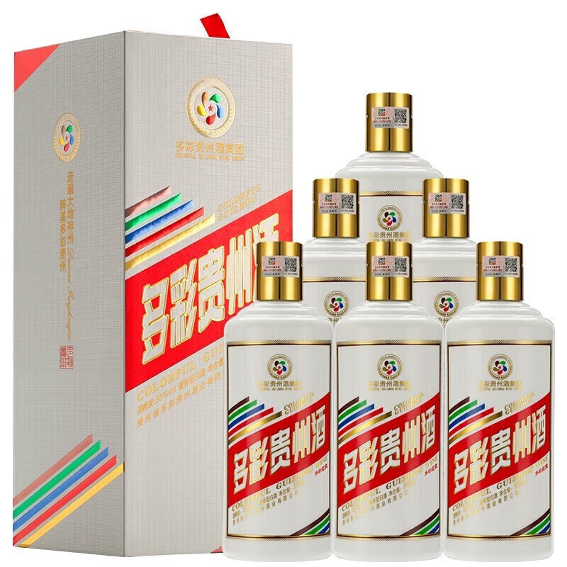 53度酱香型白酒500ml*6瓶整箱装口粮酒 53度 500ml 6瓶 多彩贵州迎宾