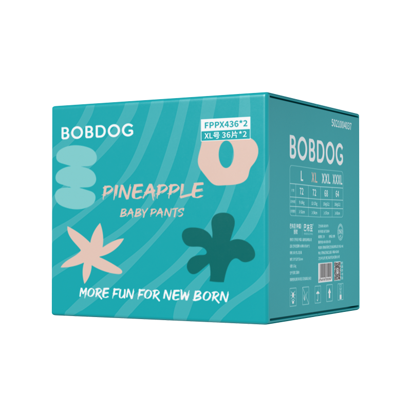 BoBDoG 巴布豆 菠萝系列 拉拉裤 XL36片*2包