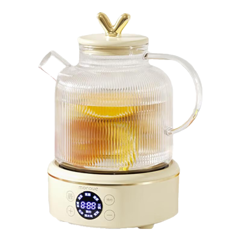 航方全玻璃养生壶迷你养生杯母婴级材质烧水壶煮茶器花茶壶恒温壶办公室家用煮茶壶 0金属0胶水保温 【爆款-定时预约】玻璃壶Q+底座J 1.6L