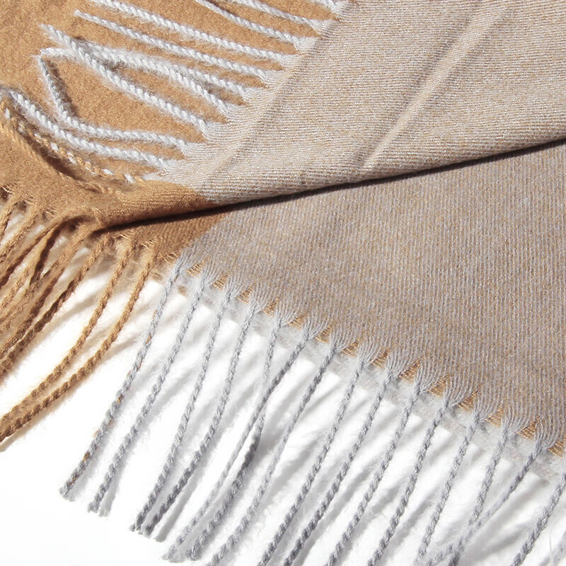 达芬奇密码 秋冬季保暖围巾女欧美风学生围脖情侣格子披肩 6# 浅灰咖色(205*35cm)