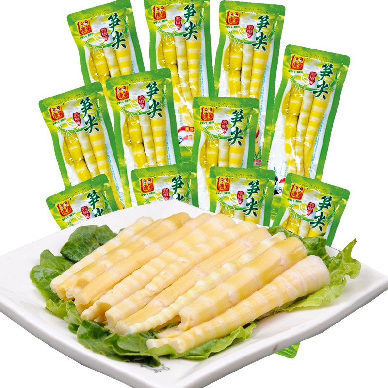 康笑泡椒笋尖山椒味小包装即食嫩笋条笋零食下饭菜 泡椒笋尖 2500g