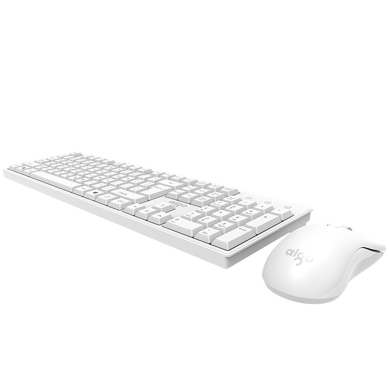爱国者(aigo) WQ1606白色 键鼠套装 有线键鼠套装 轻薄 办公键鼠套装 鼠标 笔记本键盘 商务套装 白色
