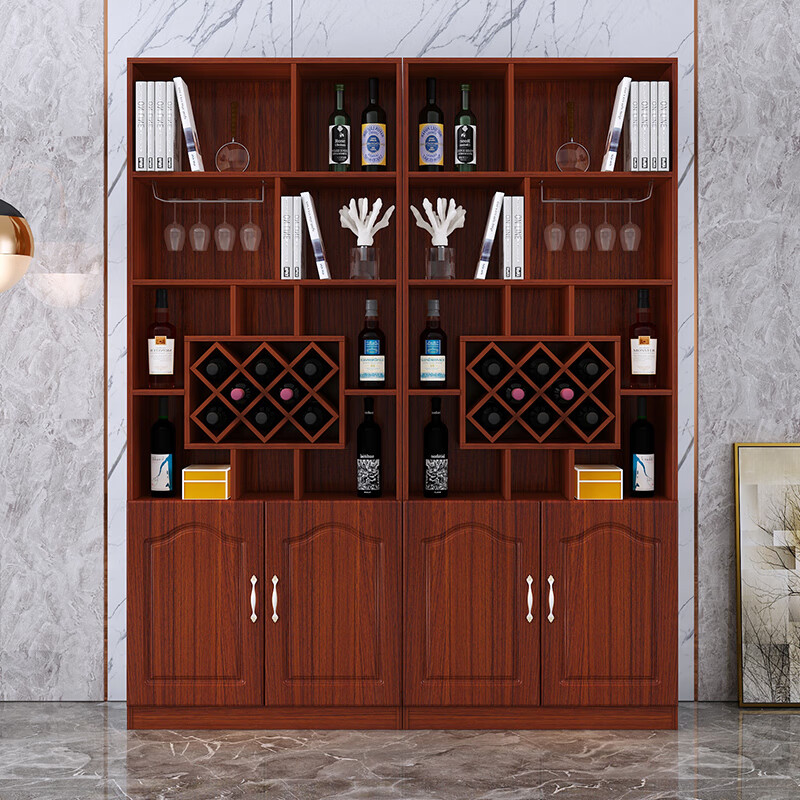 现代中式风格酒柜北欧实木客厅家用入户玄关隔断靠墙储物柜落地置 160