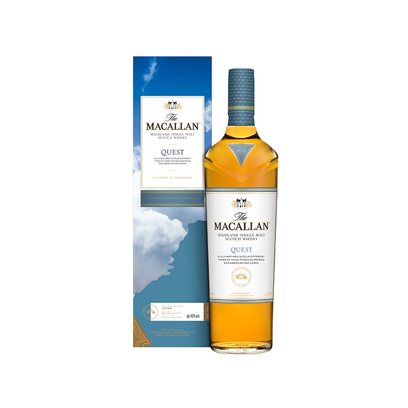 麦卡伦（MACALLAN）QUEST蓝天 单一麦芽威士忌 40%vol 1000ml 苏格兰原装 进口洋酒fhamdegzm