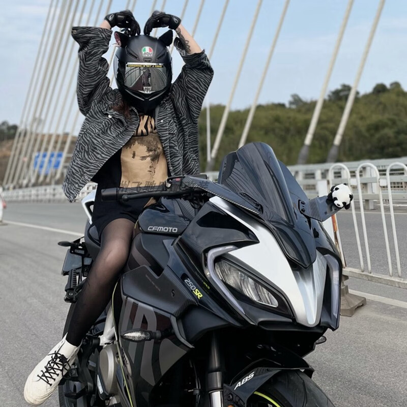 250sr赛道版风挡改装加高挡风导流罩my22竞技挡风 黑色:fun:标配:高配