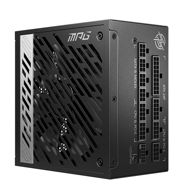 MSI 微星 电源750W 850W 1000W 1300W全模组台式机电脑主机白色atx3.0电源 MPG 1000W PCIE5.0 金牌全模组