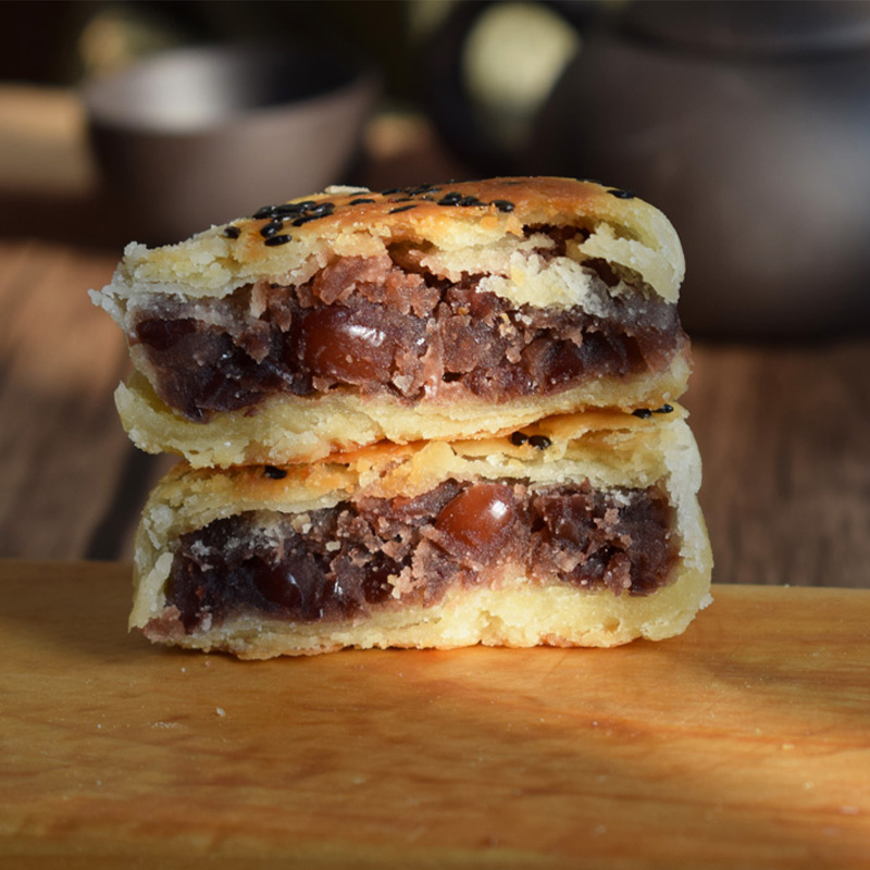 陈玉成红豆饼酥皮糕点豆沙馅糕点南京特产好吃的低甜手工饼地方特色