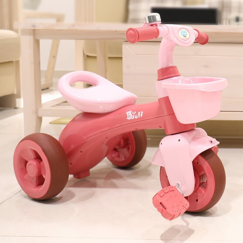 宝丽儿童玩具车2岁男孩女孩三轮脚踏车1-3岁幼儿平衡自行车一岁宝宝