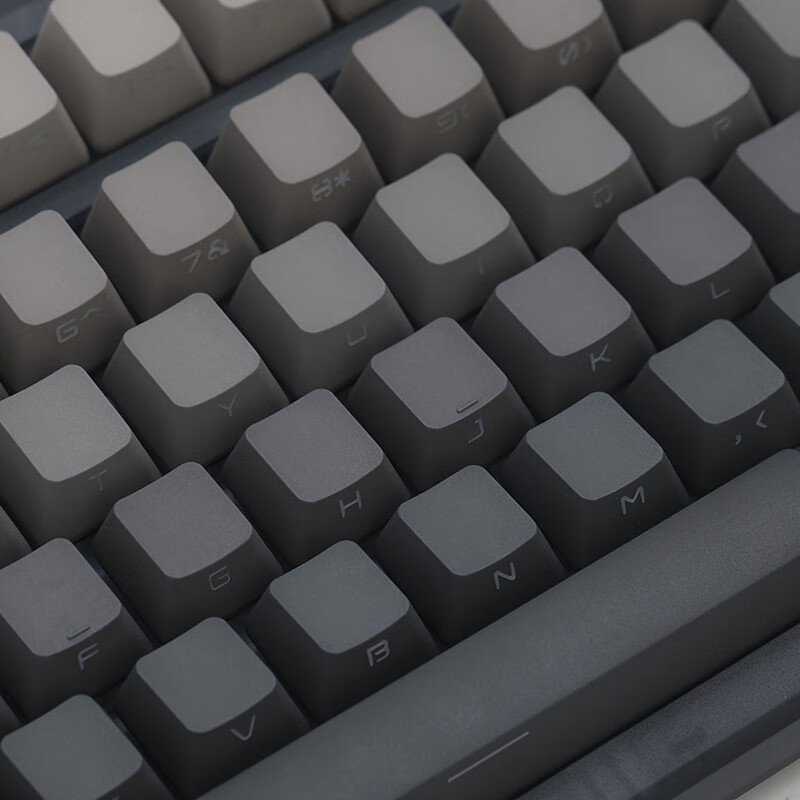 腹灵MK870微尘侧刻机械键盘87键蓝牙无线三模成品游戏办公客制化套件 【三模】黑曜石+雾隐正刻键帽 凯华BOX白轴V2【圆珠笔音】