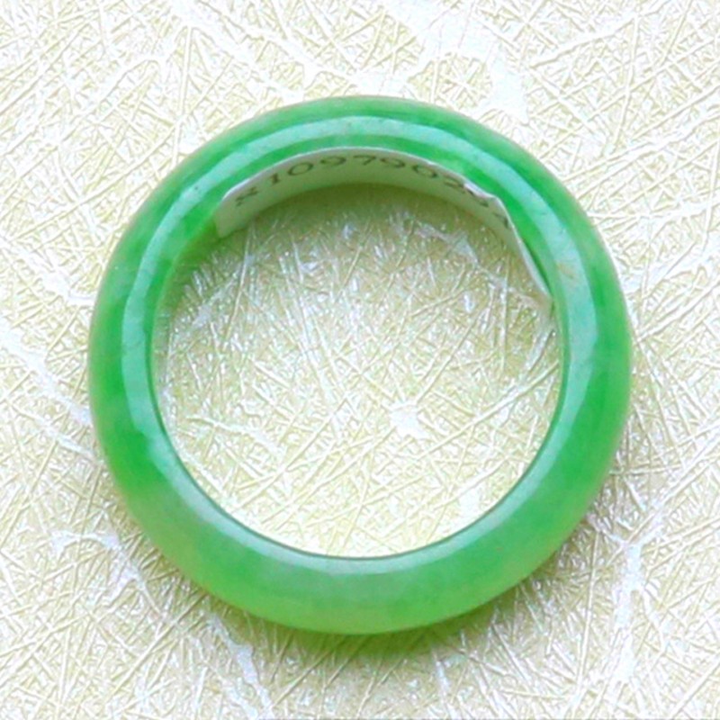 牧思 缅甸天然a货翡翠玉戒指 绿冰糯种飘阳绿女戒指 玉指环扳指 带