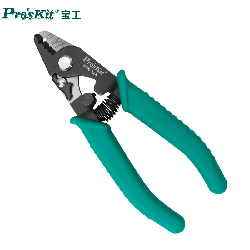 宝工（Pro’skit)8PK-326多功能3孔式光纤剥线钳 米勒钳(148mm)