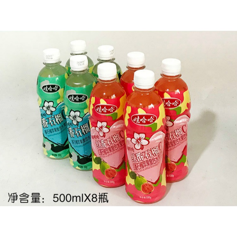 娃哈哈番石榴c汁500ml*8瓶/组 水果汁饮料番石榴汁 白番x8
