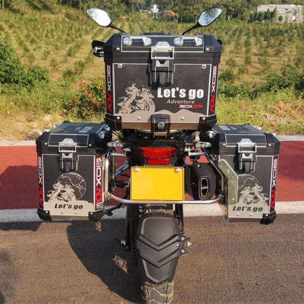 适用铃木dl250改装三箱尾箱后备箱铝合金无损安装 32l 40l三箱 快拆架