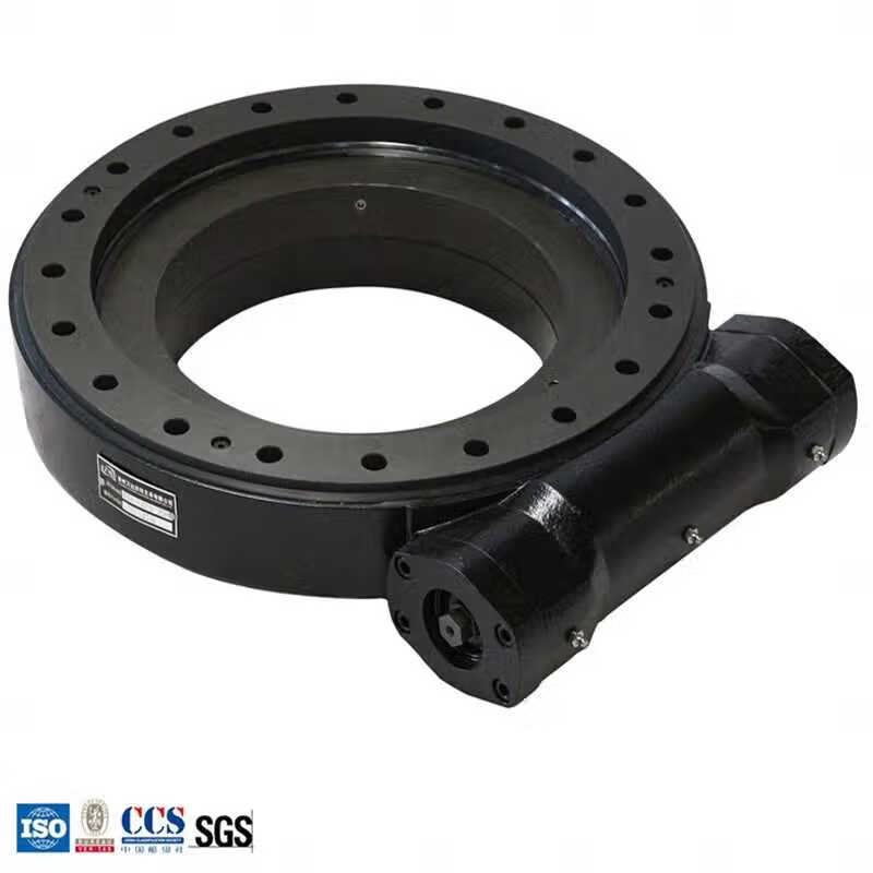 厂家供应吊车液压转盘回转驱动蜗轮蜗杆回转液压减速机现货长期 回转