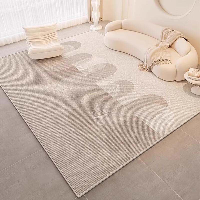 KAYE客厅地毯奶油风简约免洗卧室床边毯子轻奢高级感家用大面积茶几毯 SJR-巴卡伦-7 120x160 cm