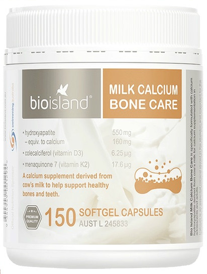 澳洲bioisland牛乳钙中老年孕妇钙片女性维素胶囊150粒/瓶