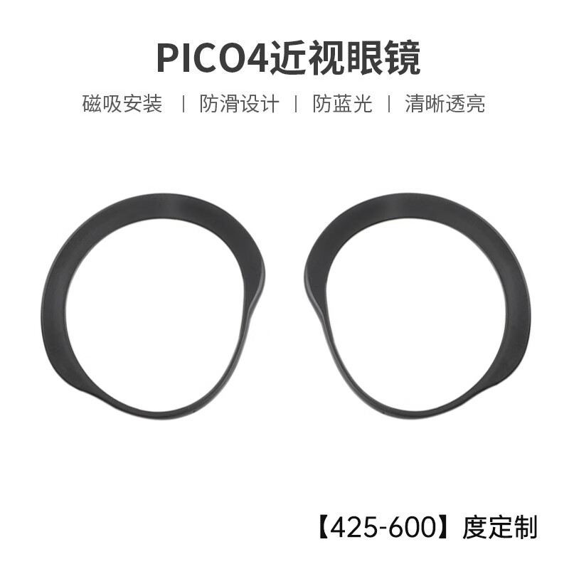 SUNNYLIFE 适用于PICO 4近视镜片定制非球面树脂眼镜磁吸镜框防蓝光辐射散光NEO4配件 PICO4镜片【近视425-600度定制】高性价比高么？