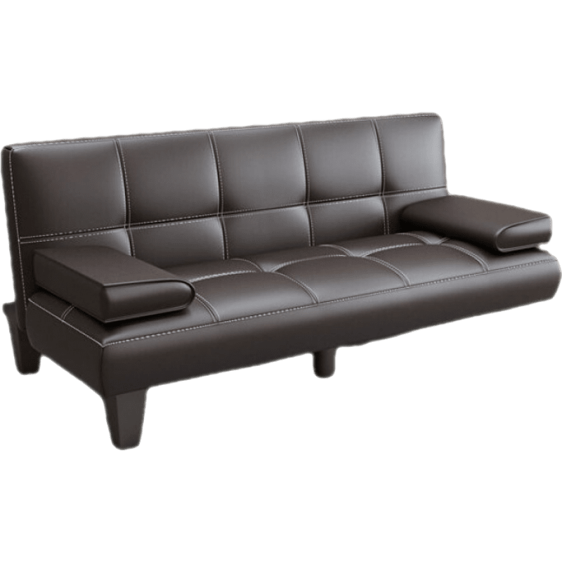 斯驼尔 沙发床可折叠两用多功能小户型门店办公室2米客厅三人简易新沙发 长2米沙发 2抱枕+头枕可固定 棕