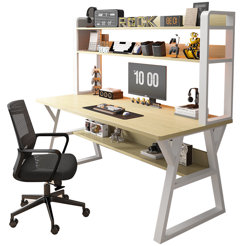 �F��ʵľ������̨ʽ���õ羺�������ѧϰ����Լ�칫��������д������ 80x50cm˫��ů�� ���Ӻ���̬ʵľ�塿