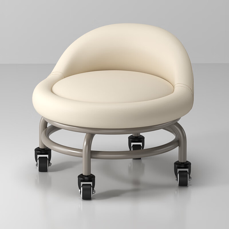 滑轮椅旋转美睫凳实验室圆形大工凳美足椅子凳子矮款06100小凳子带