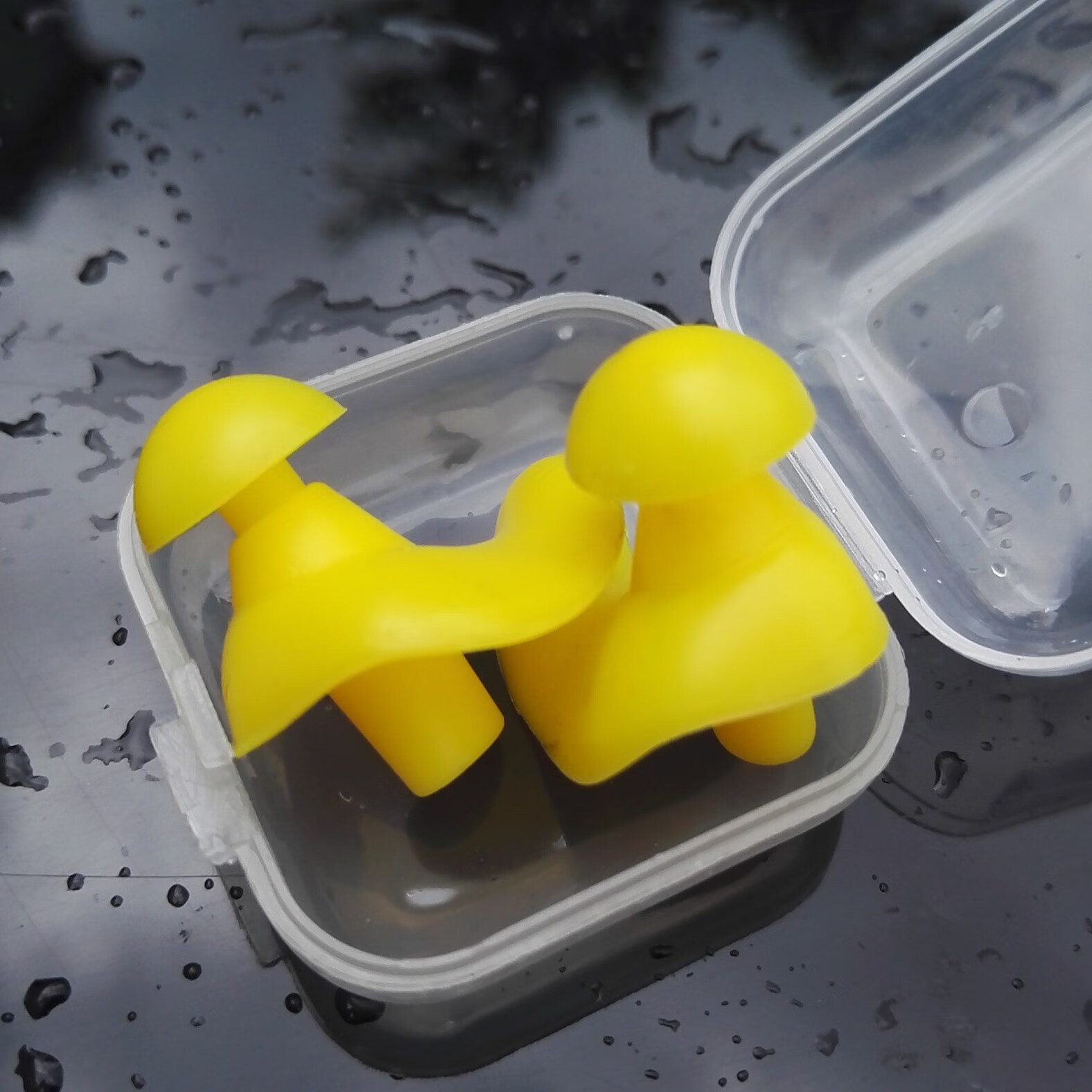 专业防水防掉游泳耳塞儿童成人中耳炎洗澡耳朵防进水耳塞 黄色