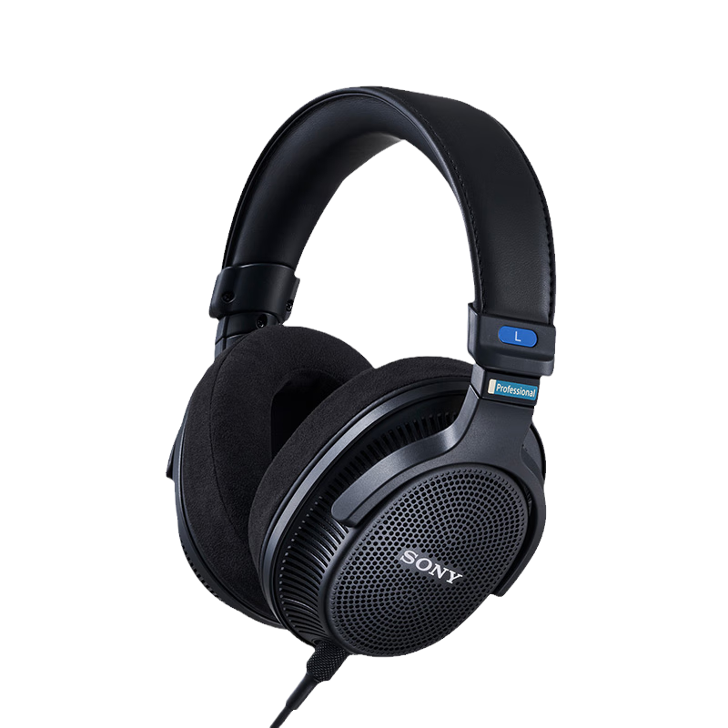 索尼（SONY）MDR-MV1 专业开放式监听耳机 轻量化设计 黑色