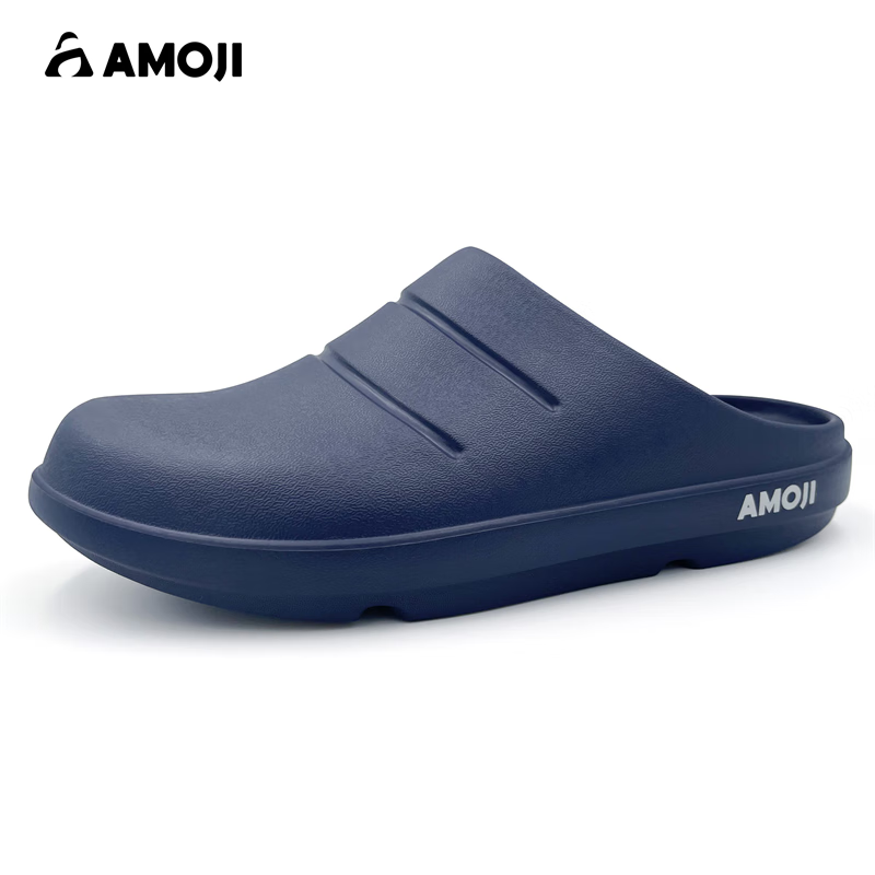 AMOJI2026新款高端复健拖鞋超软超弹足弓拖鞋防滑包头凉鞋足弓支撑拖鞋 深蓝色 Navy 44 (280mm)