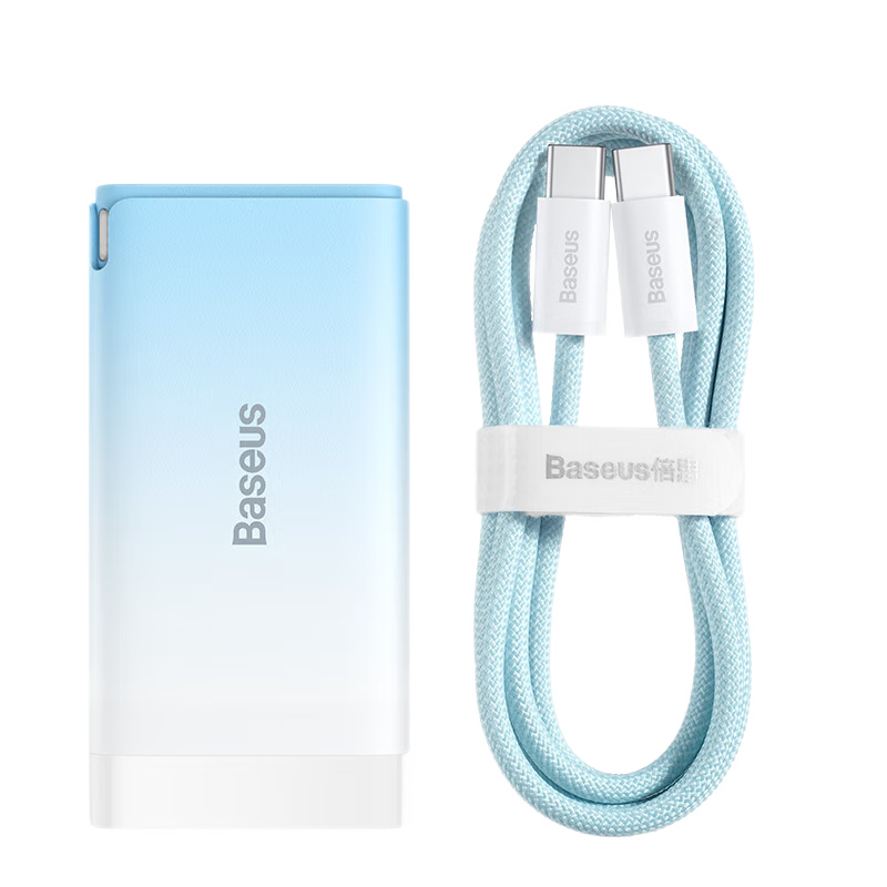 倍思品牌:氮化镓GaN65W直插充电器套装价格走势及产品评测
