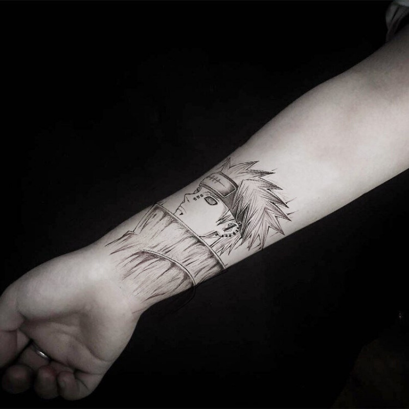 vieruodis火影忍者暗部纹身贴防水男女咒印鸣人宇智波佐助鼬动漫贴纸