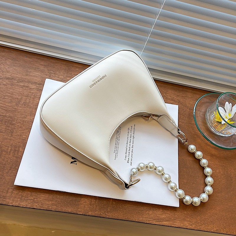 京逸包包女包夏季百搭2023新款潮时尚链条斜挎包小众单肩腋下 白色