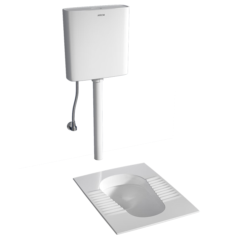 箭牌家用蹲便器水箱組合蹲坑陶瓷大便器蹲廁整套蹲便池 B款帶存水彎前排污深度312MM