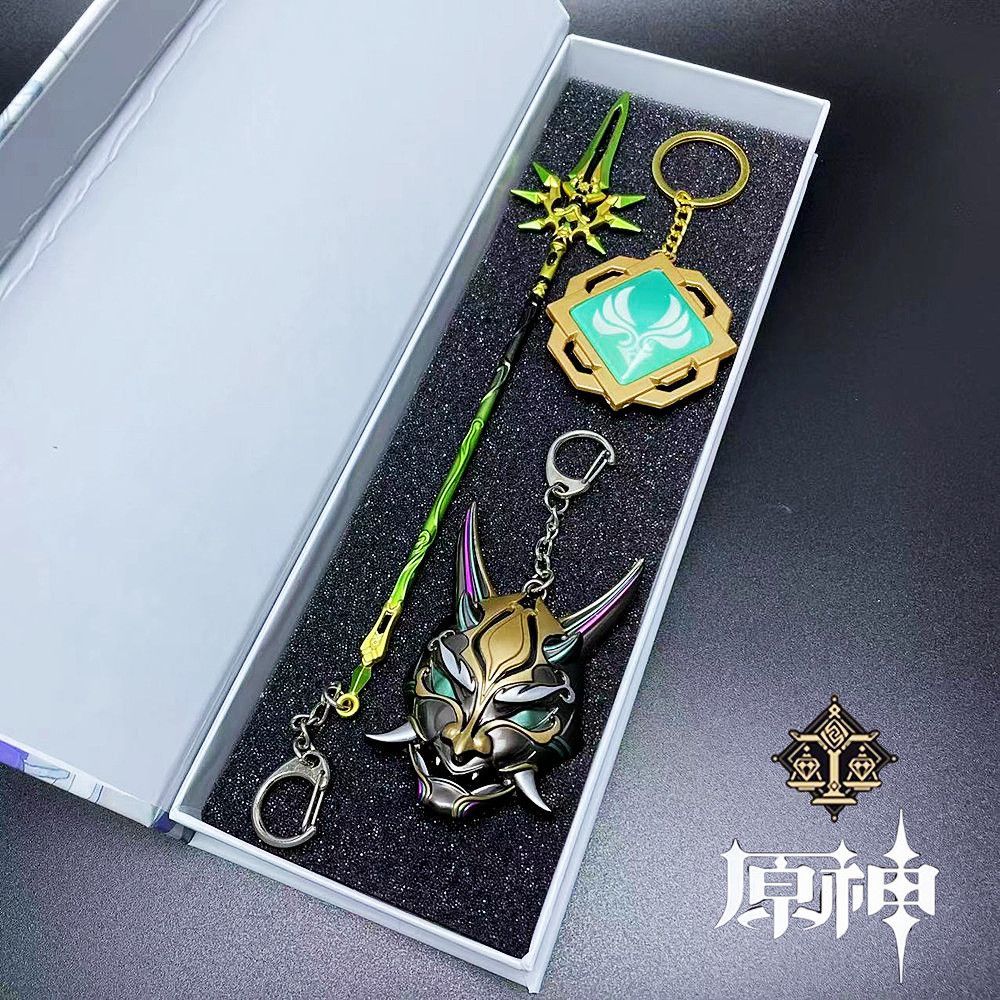 原神魈周边面具专属神之眼挂件钥匙扣吊坠武器模型礼盒套装魈 魈
