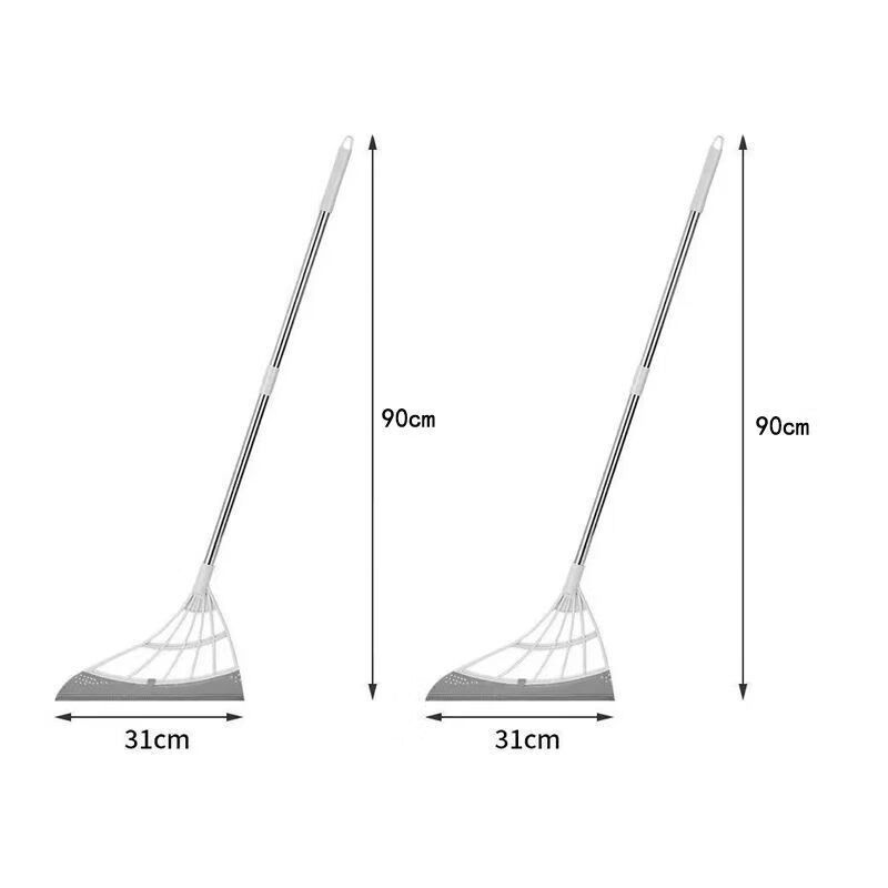 【精品】创意韩国黑科技扫把家用不粘头发笤帚扫帚软毛拖把卫生间刮水神器 【灰色】31cm两个装