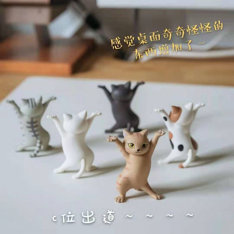 栩玖轩-创意笔托男女生学生可爱笔托A 猫咪2只(白色+灰色) 收藏优先发货(送皮绳)