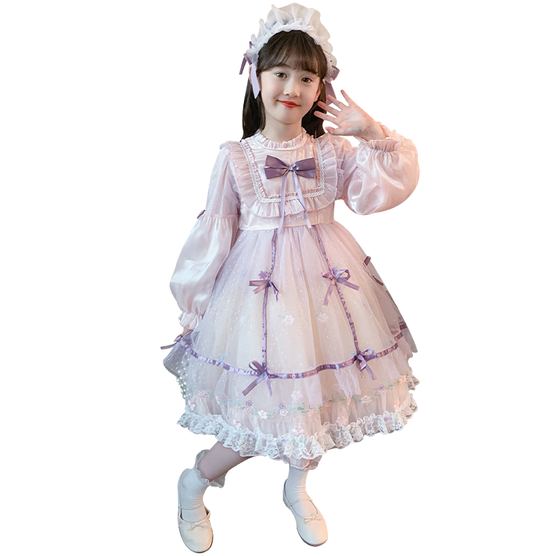 ���ڲ�����ANNEYOLŮͯ����������ȹ��װ2026�¿��ͯ���＾��ɴȹ��СŮ������ȹ ��ɫ���� 150 126Ԫ