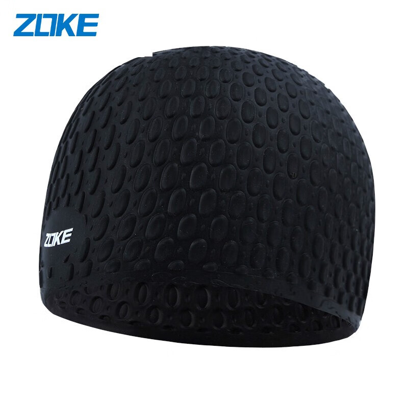 洲克 ZOKE 硅胶泳帽防水护发护耳水滴帽男士女士通用舒适不嘞头619503201-1
