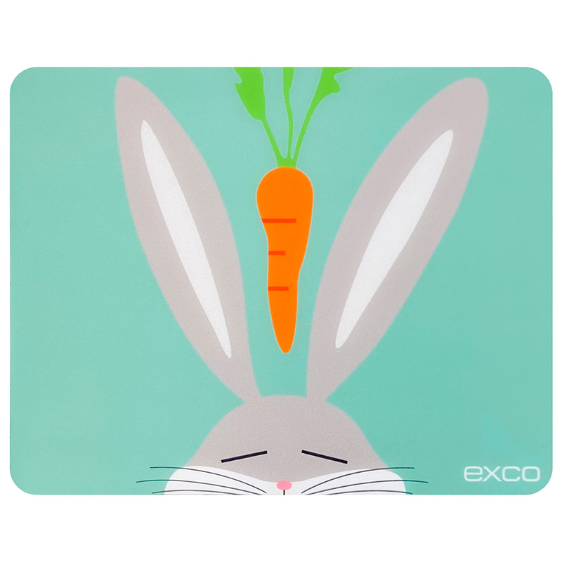 宜适酷(EXCO)萝卜兔细面动漫卡通可爱鼠标垫电脑笔记本桌垫小号外设防滑女生鼠标垫子办公可水洗凑单0300