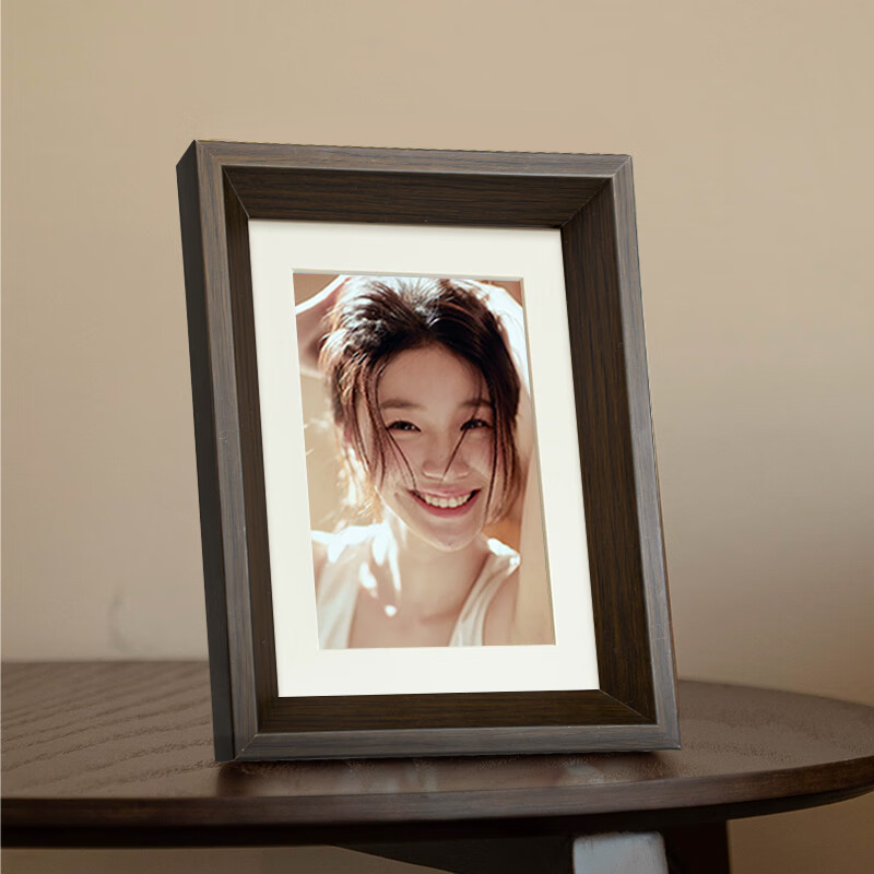 相框情侣合照diy打印相片做成相框摆台空相框 烟熏色 12寸【20*30cm】