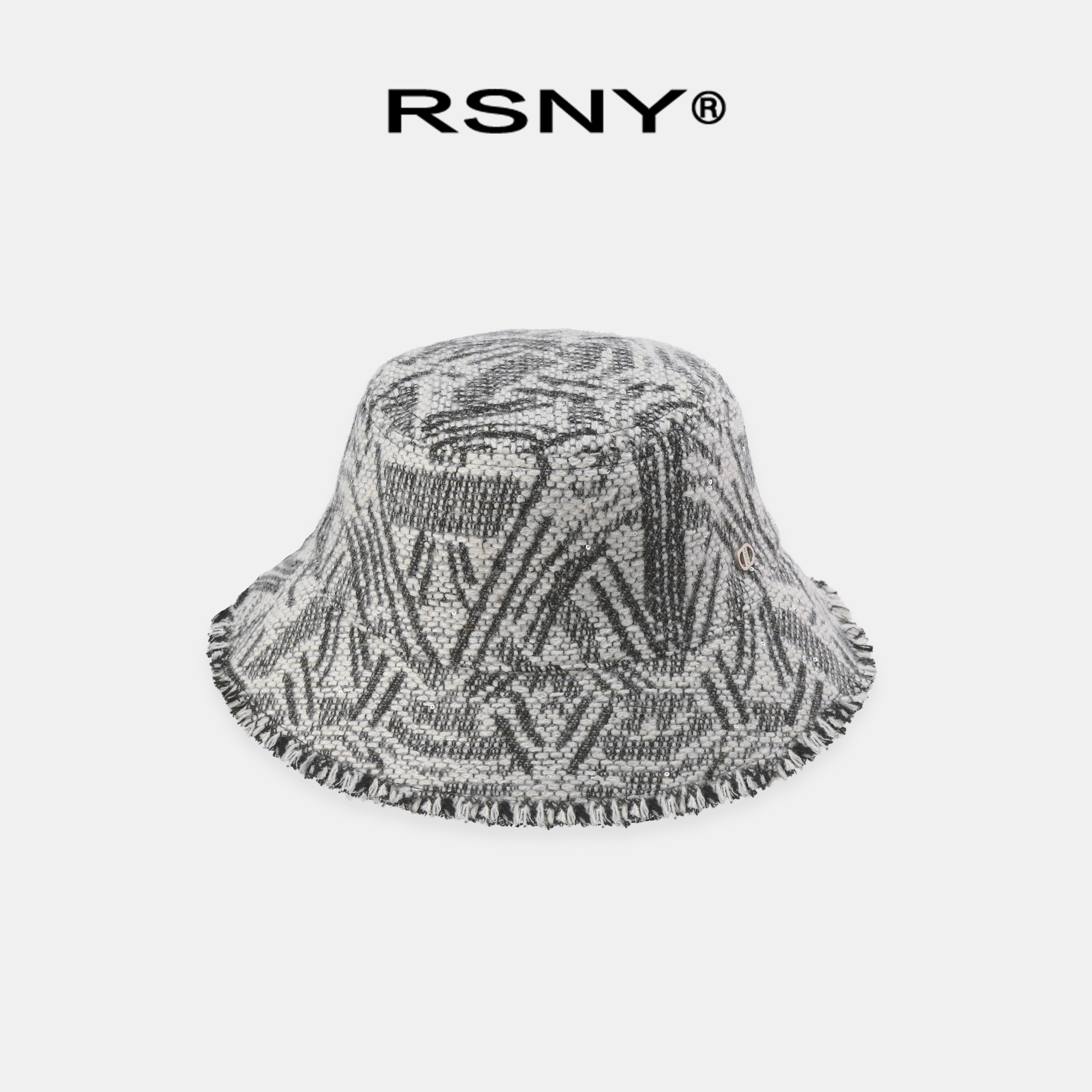 rsny流苏盆帽dainty花灰遮阳百搭个性高级休闲帽子渔夫帽ht0101 花灰