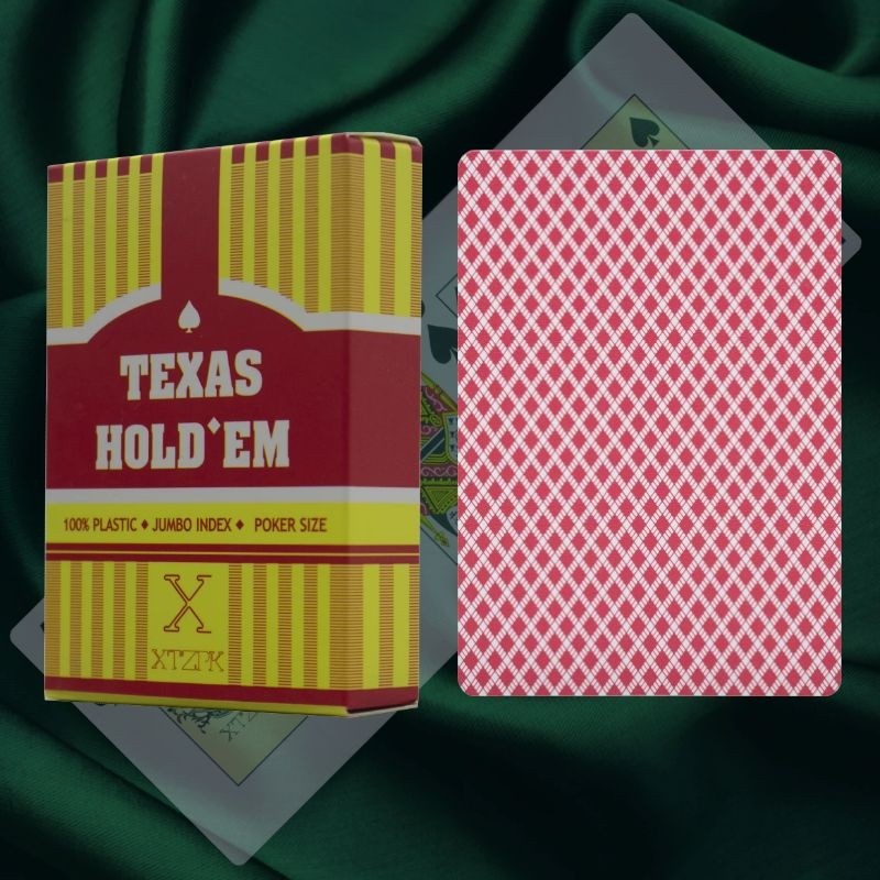 笑谈中  宽版塑料磨砂扑克牌德州扑克pvc大字扑克牌56张可水洗club