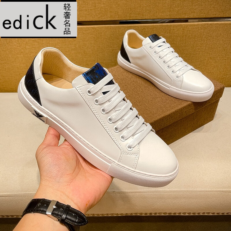 edick国际品牌男鞋男士春秋小蜜蜂板鞋软底透气运动鞋男跑步鞋子小白